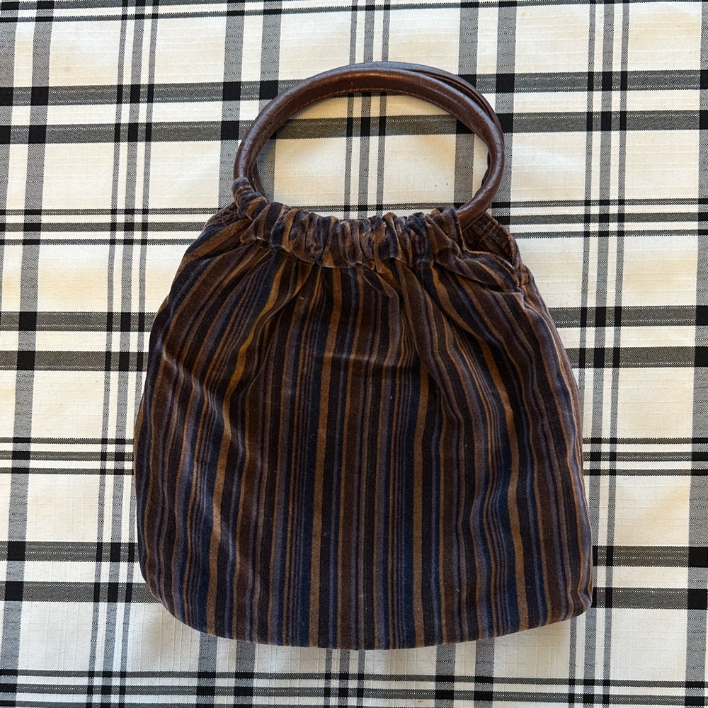 Striped Brown and Blue Women's Bag